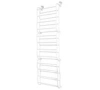 EONLION Rainberg 12 Tier Heavy Duty Over Door Shoe Rack Organiser White EONLION White