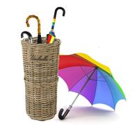 EONLION Rattan Wicker Weave Umbrella Stand Brolly Storage Basket in Natural EONLION Natural