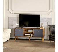 EONLION Rustic Brown TV Cabinet Unit | Size: 100 cm EONLION Brown 100 cm