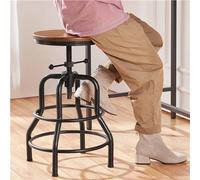 EONLION Rustic Swivel Barstool Industrial Counter in Brown | Size: 100 cm EONLION Brown 100 cm