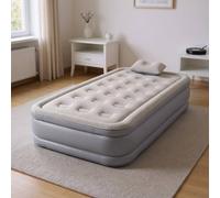 EONLION Single INFLATABLE HIGH RAISED AIR MATTRESS AIRBED BUILT in Grey EONLION Grey