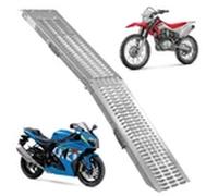 EONLION VEHICLE LOADING RAMP FOLDING MOTORBIKE BIKE ACCESS in Silver EONLION Silver