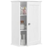EONLION White 1-Door Bathroom Wall Cabinet Medicine Storage Organiser EONLION White