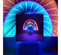 EONLY 3D Mirror Night Light Tunnel Lamps Infinity Mirror Lights Led Night Lamp (Rainbow)