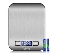 Eono by Amazon - Digital Kitchen Weighing Scale, Premium Stainless Steel Food Scales Weight Grams and Oz for Baking and Cooking 5KG/1g- 15Yr Guarantee