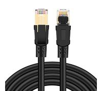 Eono Cat8 Ethernet Cable, High Speed 26AWG LAN Network Cable 40Gbps 2000Mhz SFTP with Gold Plated RJ45 for PC, Router, Switch, Modem, Smart TV, PS4, Game Console (100ft)
