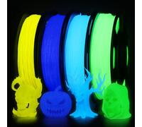 EONO Glow TPU 95A Filament 1.75mm - Glow in the Dark Flexible 3D Printer Filament, Soft & Elastic for DIY, Protective Parts & Toys, Impact Resistant - 4×250g Multi-Pack