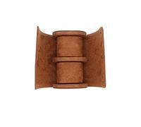 Eono Leather Watch Roll Travel Case, 2 Slots Watch Box Retro PU Leather Storage Organizer and Display Holder, Jewelry Storage Box for Watch Accessory (2 Slot, Brown)