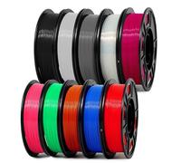 Eono PLA Plus (PLA+) Filament 1.75 mm 3D Printer Filament Bundle Multi Color Filament for 3D Printer & 3D Pen, 10x250g Pack A