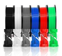 Eono PLA Plus (PLA+) Filament 1.75mm,Black/White/Gray/Red/Blue/Green Professional High Toughness Pla Pro 3D Printer Filament,Dimensional Accuracy +/- 0.02mm, 6x250g Spool
