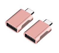 Eono USB C to USB Adapter, 2 Pack USB C Male to USB 3.0 Female Adapter, Thunderbolt 3 to USB Female Adapter OTG Compatible with MacBook iPad Pro Galaxy and More Type C Devices, Rose