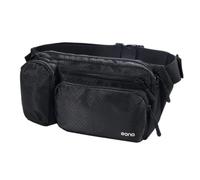 Eono Water Resistant Bum Bag with Multi-Pockets, Large Capacity Waist Fanny Pack for Hiking, Dog Walking, Travel & Outdoor Activities (Black)