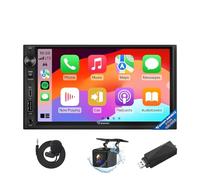 Eonon 7 Inch Android 13 Double Din Car Stereo 6+64GB 4G LTE GPS CarPlay Android Auto Screen Mirroring Split screen Fast Charge Bluetooth WiFi RDS Volume knob Headunit w/backup camera + USB DAB Dongle