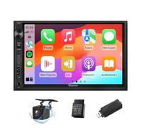 Eonon 7 Inch Android 14 Double Din Car Stereo 3+32GB GPS Sat Nav CarPlay Radio Android Auto Screen Mirroring Bluetooth TouchScreen WiFi DSP AM/FM RDS USB fast charging OBDII Scanner + USB DAB Dongle