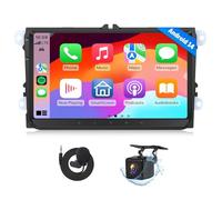 Eonon 9 inch Android 14 3+32GB Car Stereo CarPlay Android Auto MirrorLink Bluetooth Radio USB for Volkswagen SEAT Skoda Polo Golf V/VI T5 support Video Output OBDII DAB+ Backup Camera Headunit VWX7