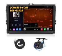 Eonon GPS Car Stereo for Volkswagen SEAT Skoda Polo Golf V/VI VWX6S-Pro | 9 inch Android 13 8+128GB 4G CarPlay Android Auto WiFi Bluetooth DSP EQ MirrorLink Backup Camera Support OBDII