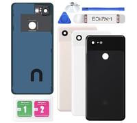 Eonpam Back Cover Glass for Google Pixel 3 Rear Glass Replacement with Camera Lens + Repair Kit Rear Housing (Just Black)