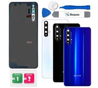 Eonpam Back Cover Glass for Honor 20 Rear Glass Replacement with Camera Lens + Repair Kit Genuine Rear Housing (Blue)