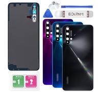 Eonpam Back Cover Glass for Huawei Nova 5T Rear Glass Replacement with Camera Lens + Repair Kit Genuine Rear Housing (Black)