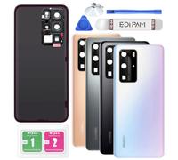 Eonpam Back Cover Glass for Huawei P40 Pro Rear Glass Replacement with Camera Lens + Repair Kit Genuine Rear Housing（White）