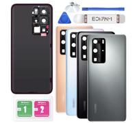 Eonpam Back Cover Glass for Huawei P40 Pro Rear Glass Replacement with Camera Lens + Repair Kit Genuine Rear Housing（Silver）