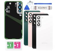 Eonpam Back Cover Glass for Samsung Galaxy S22+ Plus 5G S906 Rear Glass Replacement with Camera Lens + Repair Kit Genuine Rear Housing (White)