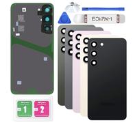 Eonpam Back Cover Glass for Samsung Galaxy S23+ Plus S916 Rear Glass Replacement with Camera Lens + Repair Kit Genuine Rear Housing (Black)