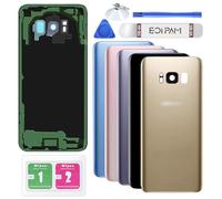 Eonpam Back Cover Glass for Samsung Galaxy S8 G950 Rear Glass Replacement with Camera Lens + Repair Kit Genuine Rear Housing (Golden)