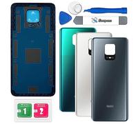 Eonpam Back Cover Glass for Xiaomi Redmi Note 9 Pro Rear Glass Replacement with Repair Kit Genuine Rear Housing (Interstellar Gray)