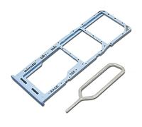 Eonpam Dual SIM Slot for Samsung Galaxy A13 4G SM-A135 SIM Card Tray Holder Replacement + Sim Pin (Blue)