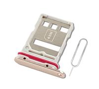 Eonpam Original DUAL SIM Card Slot Tray Holder Replacement for Huawei Mate 50 Pro Incl Sim Pin (Golden)