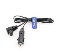 Eonvic 12V DC Cigarette Lighter Extension Cable with Right Angle Plug, Mini Fridge Power Cord Car Auto Cooler Replacement Lead Cable for Car Cooler Box Mini Fridge(Right Angle-3M)