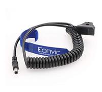 Eonvic 12V V-Mount D-Tap to 2.1 * 5.5mm DC Barrel Power Cable for Atomos Shogun Monitor (DC Coiled Cable)