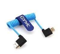 Eonvic 2.1 HDMI Coiled Cable 8K HDMI to HDMI Cable High Speed Thin HDMI Male to Male Extender Braided Coiled Cable for Atomos Ninja V, Sony a7siii, Portkeys BM5 Monitor