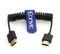 Eonvic 2.1 HDMI Coiled Cable 8K HDMI to HDMI Cable High Speed Thin HDMI Male to Male Extender Coiled Cable for Atomos Ninja V, Sony a7siii, Portkeys BM5 Monitor (HDMI-HDMI, Coiled Cable)