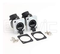 Eonvic 2Pack RJ45 Socket Connector IP65 Ethernet Panel Mount Waterproof Coupler Socket Connector (Black)