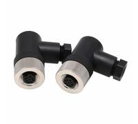EONVIC 2pcs M12 5 Pin Female A Code Circular Aviation Plug Industrial Sensor Connector Waterproof Right Angle 12mm Connector Plug Cable Adapter for NMEA 2000 Field Installable Garmin Networks