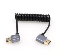 Eonvic 8K 2.1 HDMI to HDMI Cable High Speed 48Gbps Coiled Cable for Atomos Ninja-V 4K-60P 6K-Record,Z-CAM, Canon-C70,Sony a7siii, Portkeys BM5 Monitor (HDMI, Left-Right Angle)