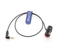 Eonvic Audio Cable Low-Profile XLR 3 Pin Female Right Angle for BOYA Microphone to 3.5mm Mini Jack for Red Komodo DSMC2 Epic/Scalet Camera (Red)