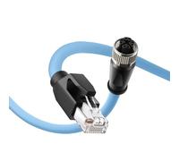 Eonvic Cognex Industrial Camera M12 Ethernet X Code 8 Pin Female to RJ45 Cat6 High Flex Shielded Waterproof Cable for PLCs Servo Motors Profinet EtherCAT