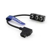 Eonvic Dtap to Hirose 4Pin Female 3 way Adapter Splitter for Camera Power Supply Distributor for Sound Device Wisycom ZOOM Lectrosonics (20cm)
