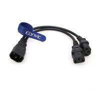 EONVIC Eonvic IEC 320 C14 to 2 x C13 Power Cable, Male Plug C14 to 2 x C13 Power Splitter Adapter Cable IEC-320 Y-Type 250V 10A