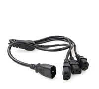Eonvic IEC 320 C14 Male to 3 x C13 Female Y Splitter Power Cable 1ft (1M/3ft)