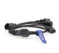 Eonvic IEC 320 C14 Male to 3 x C13 Female Y Splitter Power Cable 2ft