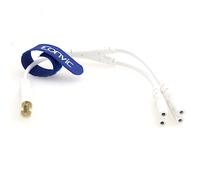 Eonvic IEC320 C8 Male to 2X C7 Female Y Splitter AC Power Cord 125V 10A 1 in 2 Out AC Converter Polarized Power Cable for LED TV Monitor 30CM (White Cable)
