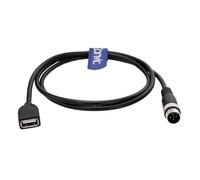 Eonvic Industrial M12 5 Pin A Code Male to USB 2.0 Female Data Cable 480Mbps High Speed Shielded IP67 Waterproof Cable for Equipment/Automation Devices 1M