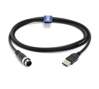 Eonvic Industrial M12 5 Pin A Cord Male to USB 2.0 Male Data Connection Cable High Flex Shield Molded IP67 Waterproof Cable 2M