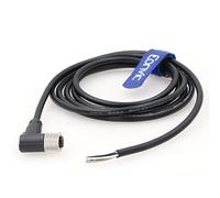 Eonvic Industrial M12 A code 5 Pin Female Right Angle Aviation Sensor Connector Electrical Sensor Cable 2M