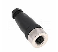 Eonvic M12 5 Pin Female A Code Circular Aviation Plug Industrial Sensor Connector 60V 4A Waterproof Straight 12mm Connector Plug Cable Adapter