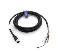 Eonvic M12 Cable 17 Pin Female A Code Waterproof Sensor Cable Aviation Plug Shielded Injection Moulding Industrial Electrical PVC 30m